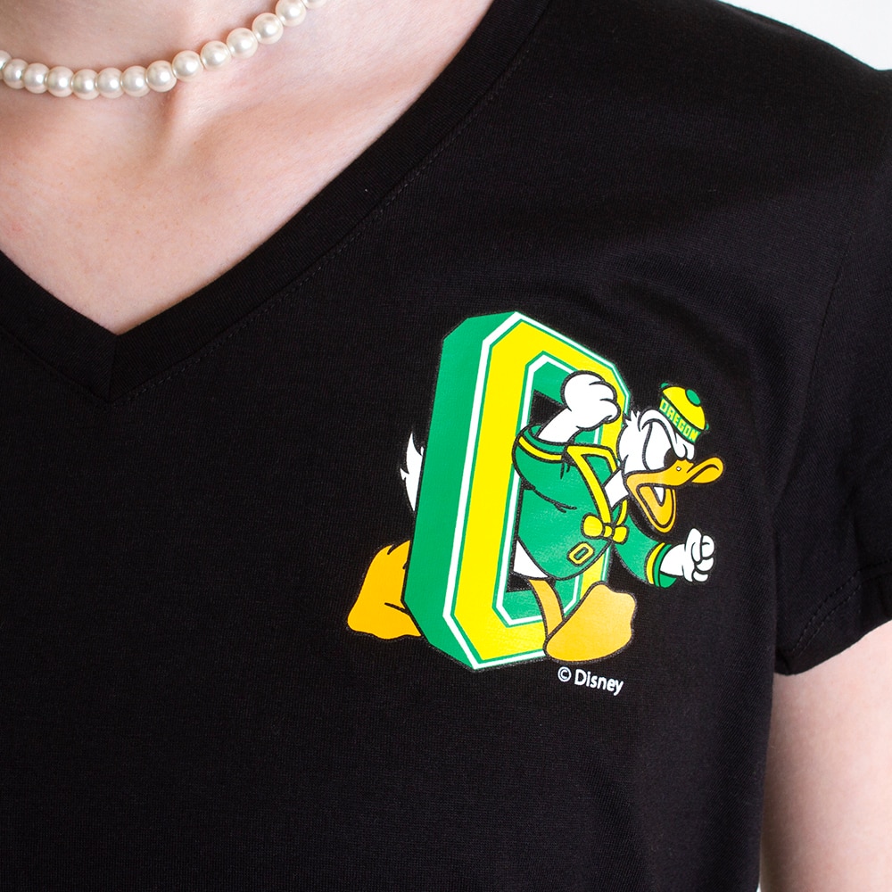 DTO, McKenzie SewOn, Black, V-Neck, Polyester Blend, Women, 2023, Full Color, T-Shirt, 746029